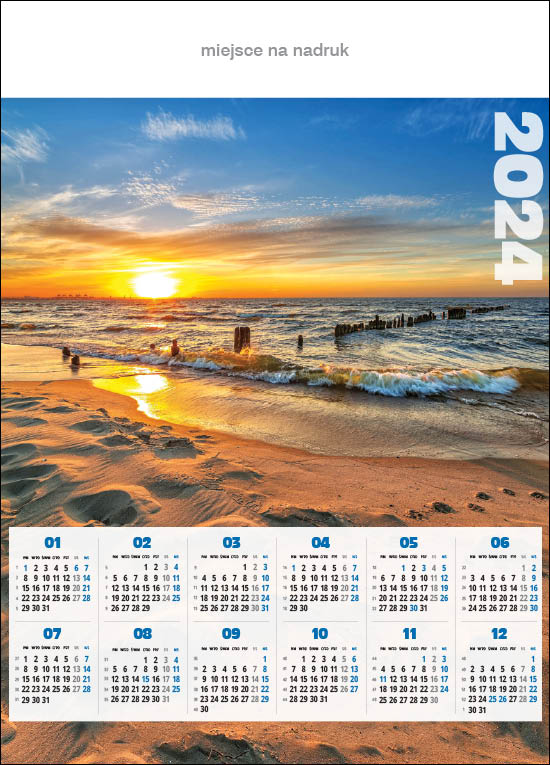  Bałtycka plaża kalendarz